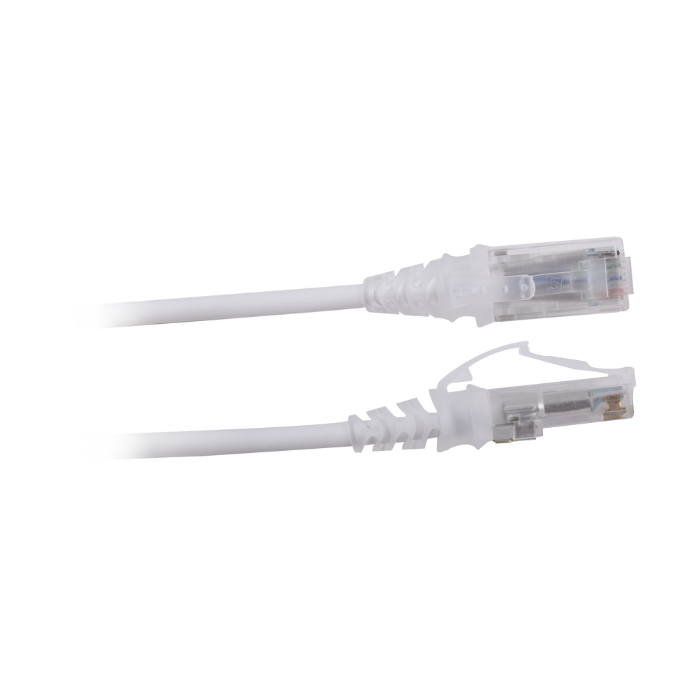 Patch Cord MC6 Modular Cat6 UTP, CM/LS0H, 2.13 Metros (7 Pies), Color Blanco, Di?metro Reducido (28AWG) - Image 2