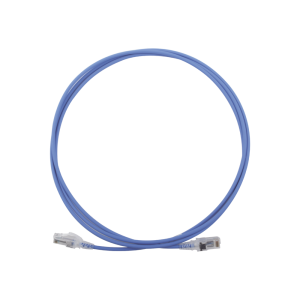 Patch Cord MC6 Modular Cat6 UTP, CM/LS0H, 2.13 Metros (7 Pies), Color Azul, Di?metro Reducido (28AWG)