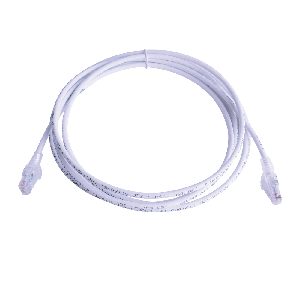Patch Cord MC6 Modular Cat6 UTP, CM/LS0H, 4.57 Metros (15 Pies), Color Blanco