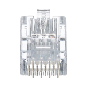 Plug RJ45 Cat5e, Para Cable UTP de Calibres 24-26 AWG, Chapado en Oro de 50 Micras, Paquete de 50 Piezas