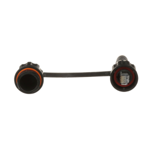 Conector Plug RJ45 de Uso Industrial Blindado, Categor?a 5e, 24AWG, con Tapa Protectora, Protecci?n IP67