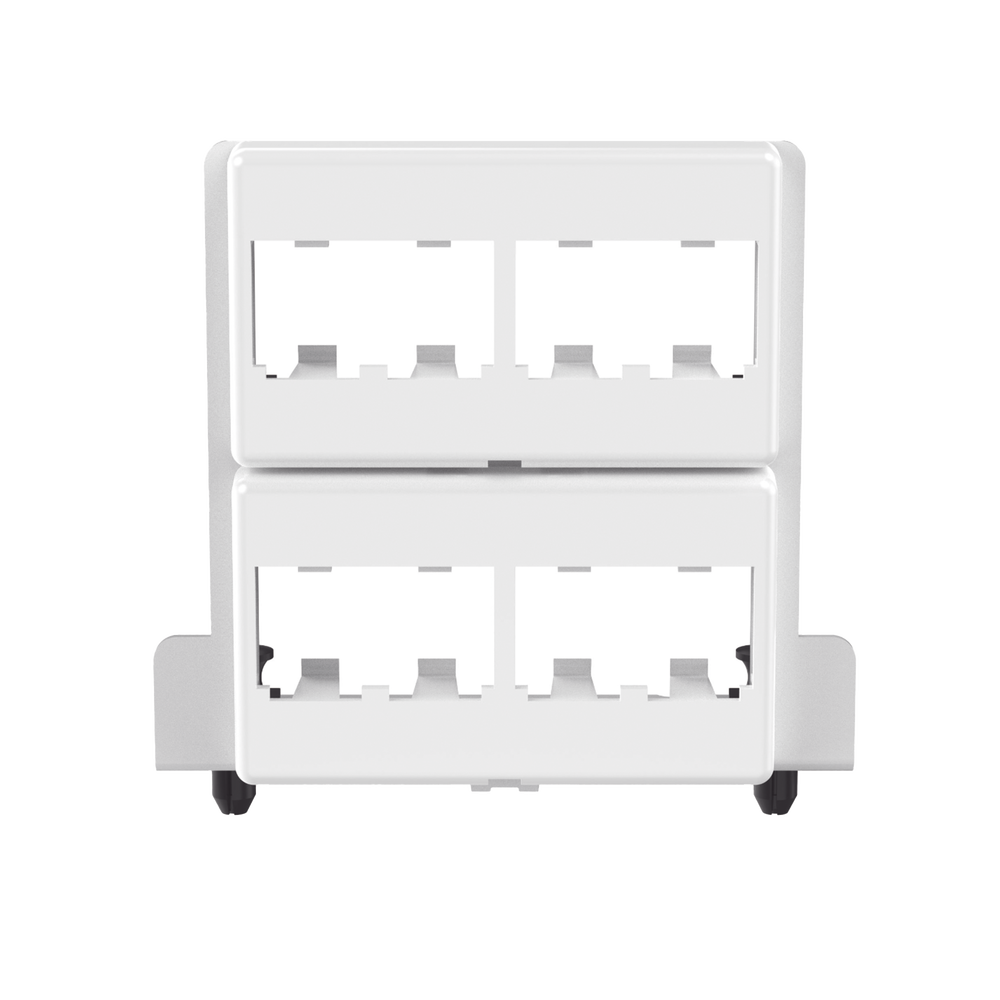 Patch Panel de 8 Puertos Mini-Com, Para Uso con Gabinetes Multipropósito, de Instalación a Presión, Color Blanco - Image 2