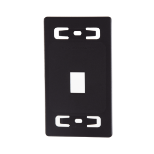 Placa de Pared Modular MAX, de 1 Salida, Color Negro