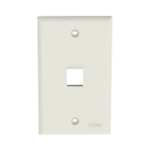 Placa de Pared Vertical, Salida Para 1 Puerto Keystone, Color Blanco Mate