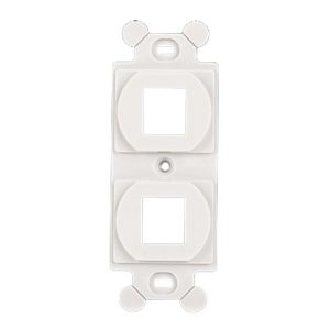 Marco de M?dulo D?plex, Para Placas Frontales Est?ndar NEMA 106, Acepta 2 M?dulos Keystone, Color Blanco Mate