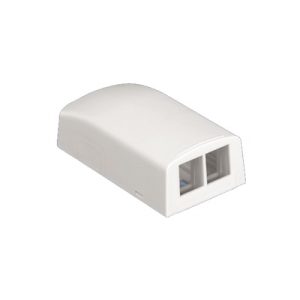 Caja de Montaje en Superficie, Para 2 M?dulos Keystone, Color Marfil