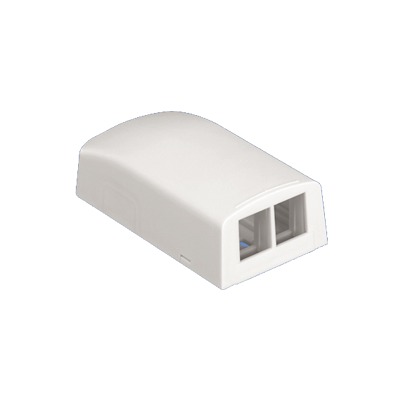 Caja de Montaje en Superficie, Para 2 M?dulos Keystone, Color Marfil