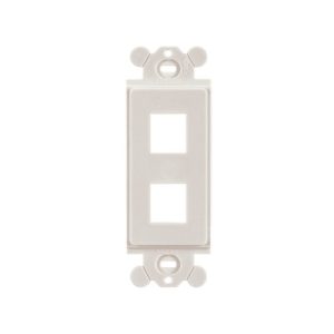 Marco de M?dulo D?plex, Para Placas Frontales Est?ndar GFCI, Acepta 2 M?dulos Keystone, Color Blanco