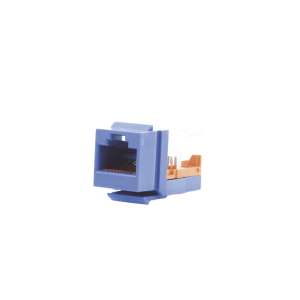 Conector Jack Estilo Leadframe, Tipo Keystone, Categor?a 5e, de 8 Posiciones y 8 Cables, Color Azul