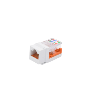 Conector Jack Estilo Leadframe, Tipo Keystone, Categor?a 5e, de 8 Posiciones y 8 Cables, Color Blanco