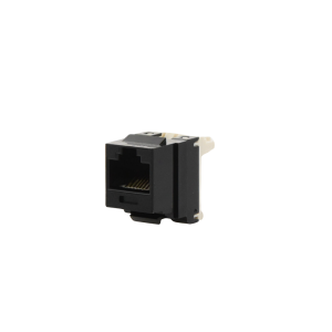 Conector Jack Estilo 110 (de Impacto), Tipo Keystone, Categor?a 6, de 8 Posiciones y 8 Cables, Color Negro