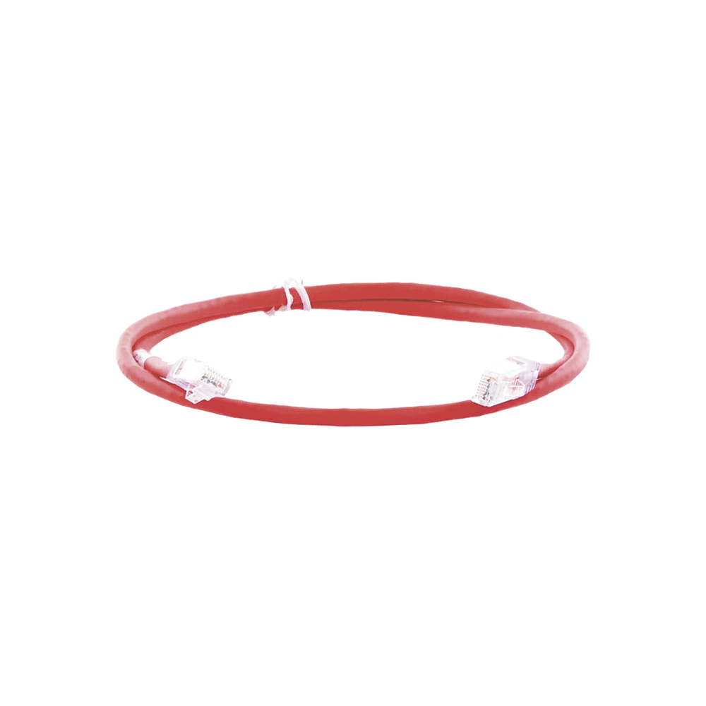 Cable de Parcheo UTP Categor?a 6, con Plug Modular en Cada Extremo - 1 Metro (3.28 Pies) - Rojo