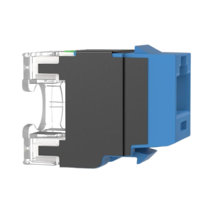 Conector Jack Estilo 110 (de Impacto), Tipo Keystone, Categor?a 6A, de 8 Posiciones y 8 Cables, Color Azul