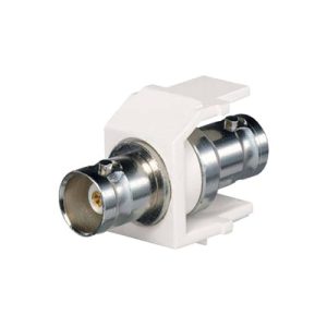 M?dulo Acoplador Coaxial Tipo BNC, Keystone, de 50 Ohms, Color Blanco