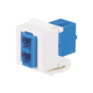 M?dulo Acoplador LC Duplex, para Fibra ?ptica Monomodo OS1/OS2, Tipo Keystone, Color Blanco