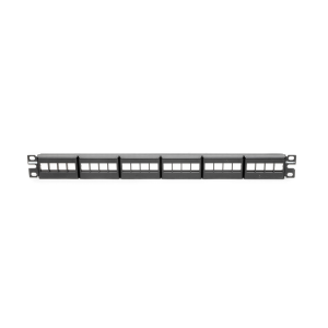 Panel de Parcheo Modular Keystone (Sin Conectores), de 24 Puertos, Espacio Para Identificaci?n con Etiqueta Adhesiva, 1UR