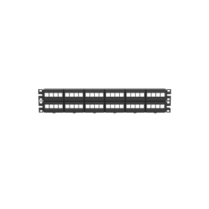 Panel de Parcheo Modular Keystone (Sin Conectores), de 48 Puertos, Identificaci?n con Etiqueta Adhesiva, 2UR
