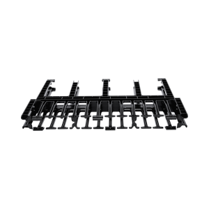 Organizador de Cables Horizontal NetManager de Alta Densidad, Doble (Frontal y Posterior), Para Rack de 19in, 1UR, Color Negro