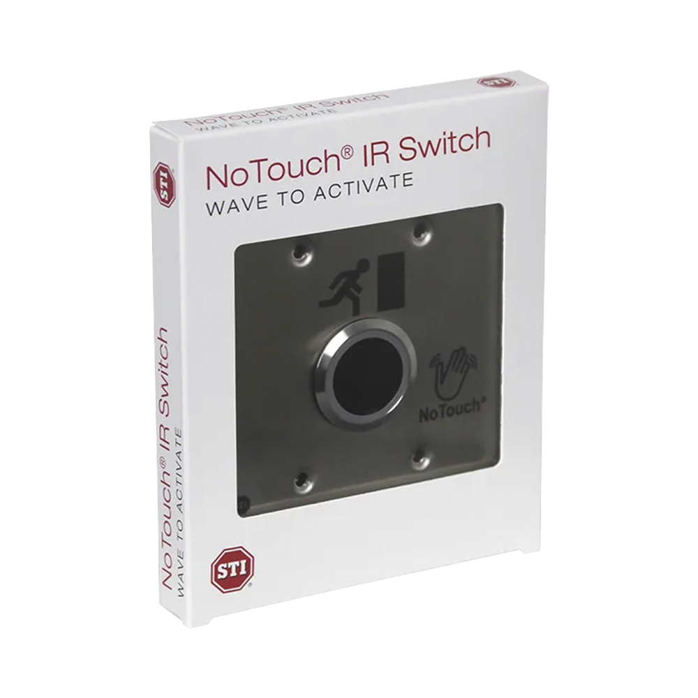 Interruptor IR NoTouch® de Acero Inoxidable, Salida Doble, Símbolo de Puerta - Image 2