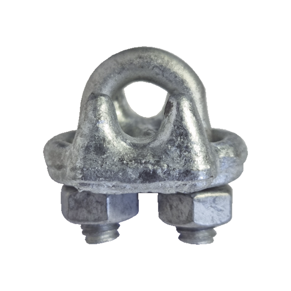 Nudo/ Perro/ Abrazadera Acero Forjado para Cable de 5/16", Galv. por Inmersión en Caliente.