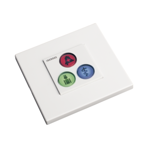Modulo de 3 Botones iluminados para habitación de Hospital / Alarma / Cancelar y Código Azul / BUS RS485 / Compatible con NX0019/B, NX1021 Y NX0015