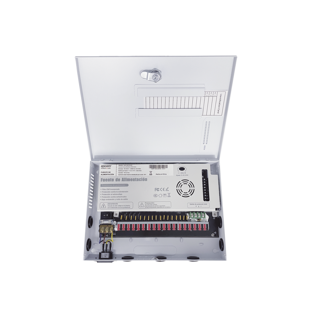 Fuente PREMIUM / 11-15 V / 18 canales / 30 A / Alta tecnología en seguridad / Doble ventilador / Hasta 1.85 Amperes por Salida / Filtro de Ruido por canal / Diseño de alta gama. - Image 4