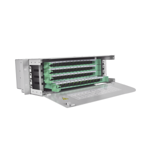 Distribuidor de Fibra ?ptica para 48 Empalmes, con 48 Acopladores SC/APC y 48 Pigtails, 19, 3 UR