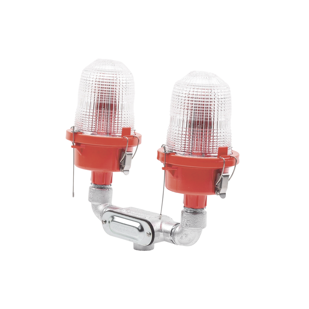 Lámpara de Obstrucción Roja Certificada/ Luz Fija Tipo L-810 Doble LED/ 120 - 240 Vca/ Luz Infraroja - Image 3