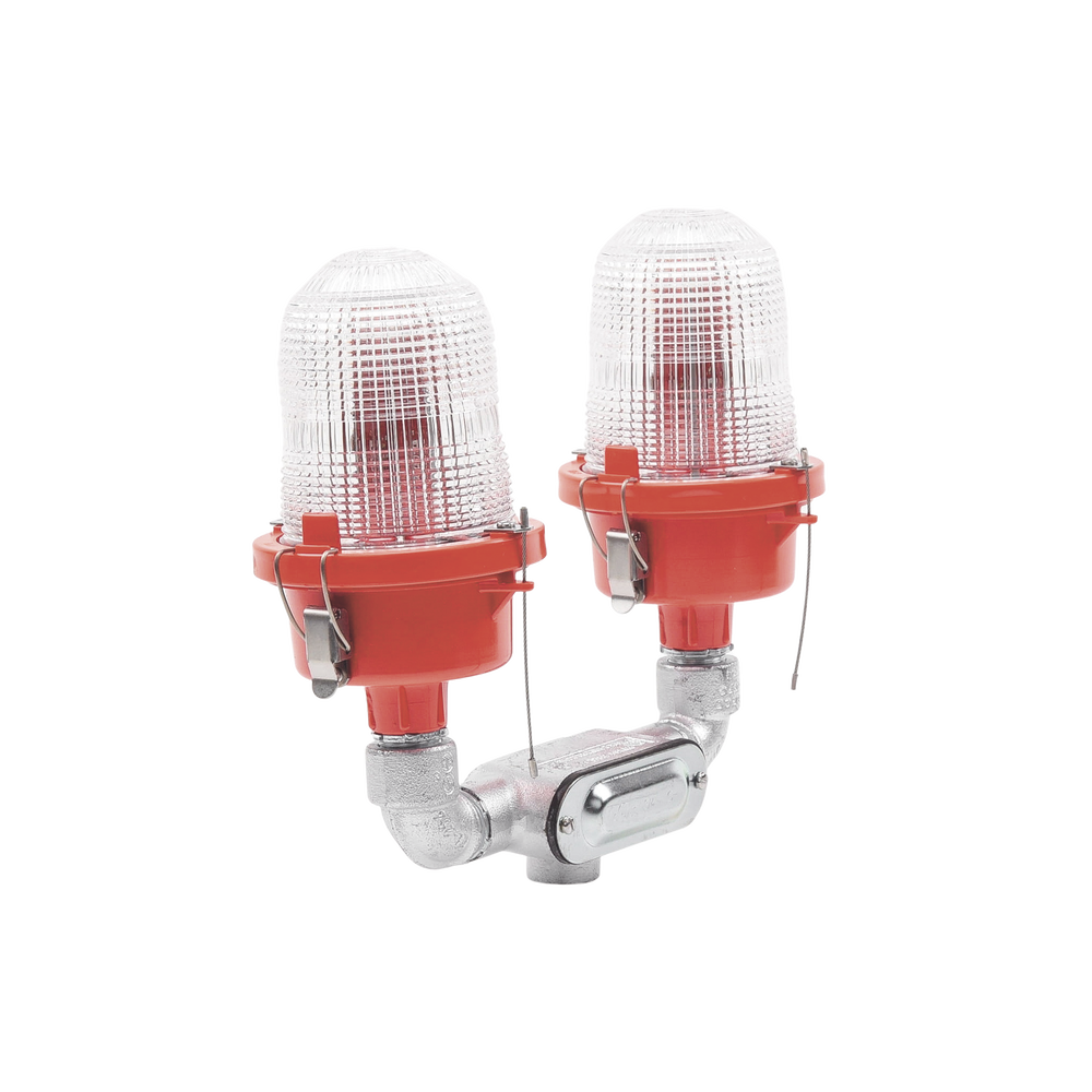 Lámpara de Obstrucción Roja Certificada/ Luz Fija Tipo L-810 Doble LED/ 120 - 240 Vca/ Luz Infraroja - Image 5