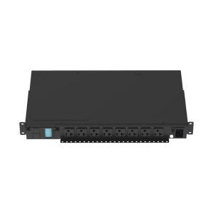 PDU Monitoreable (MI) para Distribución de Energía, Enchufe de Entrada NEMA 5-15P, Con 8 Salidas 5-20R, Horizontal 19in, 120 Vca, 15 Amp, 1UR