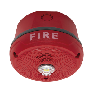 Sirena con Lámpara LED Estroboscópica / Montaje en Techo / Nivel de Candelas Seleccionable / Color Rojo / Nuevo Diseño Moderno y Elegante / Menor Consumo de Corriente / Uso exterior