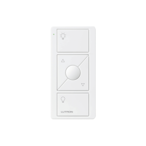 Control remoto PICO 3 botones encender/apagar, subir/bajar intensidad, color blanco, complemente con un atenuador Caseta, RA2, RadioRa2.