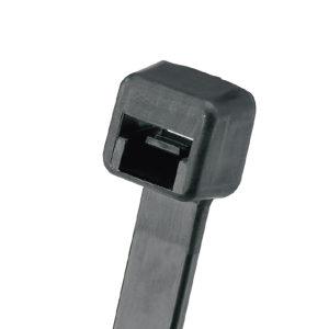 Cincho de Nylon 6.6 Pan-Ty, 368mm largo x 7.6mm ancho, Color Negro, Exterior Resistente a Rayos UV, Paquete de 100pz