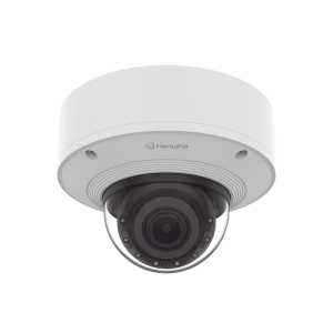 Cámara Domo 2MP Solid EDGE / Wisenet WAVE embebido / Antivandalica / Lente Motorizado de 4.38 A 9.33mm / P-Iris / WDR 120dB / 1TB SSD / IP66, IP67, IK10+, NEMA4X, IP6K9K