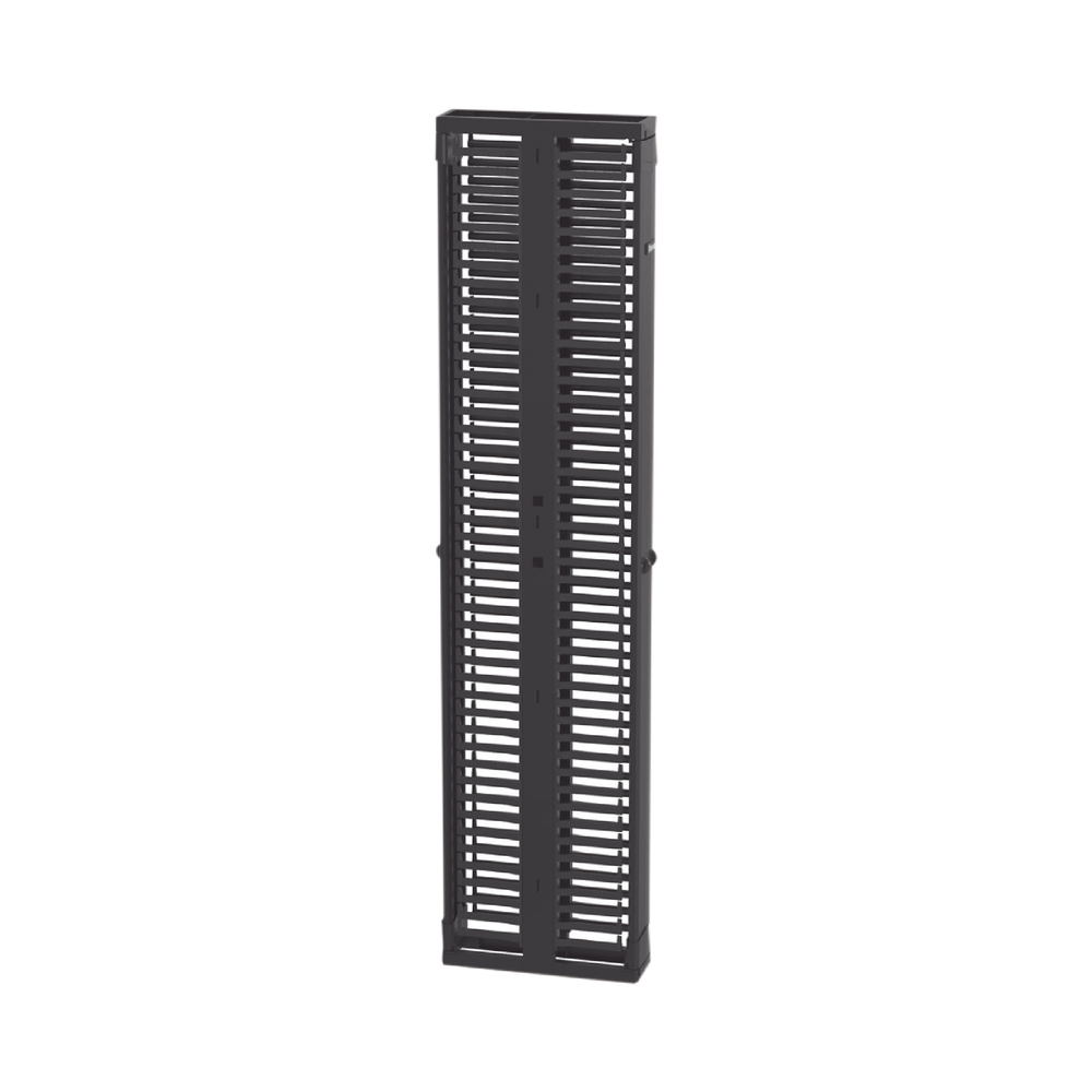 Organizador Vertical PatchRunner™, Doble (Frontal y Posterior), Para Rack Abierto de 45 Unidades, 6in de Ancho, Color Negro - Imagen 4