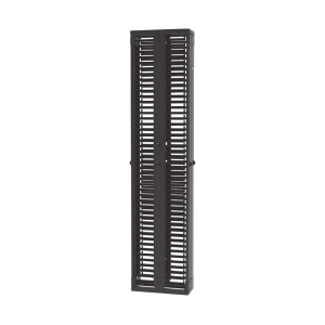 Organizador Vertical PatchRunner™, Doble (Frontal y Posterior), Para Rack Abierto de 45 Unidades, 8in de Ancho, Color Negro