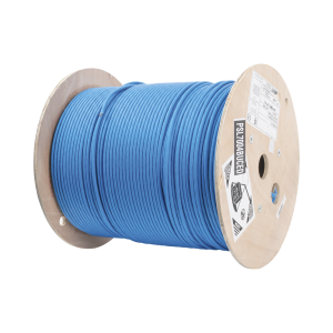 Bobina de Cable Blindado S/FTP de 4 Pares, Cat7, Inmune a Ruido e Interferencias, LSZH (Bajo Humo, Cero Hal?genos), Color Azul, Bobina de 500 Metros (1640 Pies)