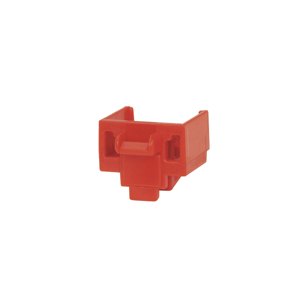 Kit de 10 Dispositivos para Bloquear Puertos Jack RJ45, Color Rojo, Incluye Llave de Extracci?n