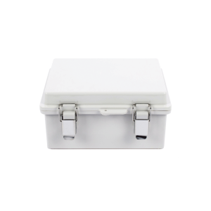 Gabinete de Plástico ABS, Uso en Intemperie IP66 (170 x 220 x 110 mm) Cierre por broche Inoxidable y Permite Cerrado con Candado y Llave (Perno 5mm) No Incluido