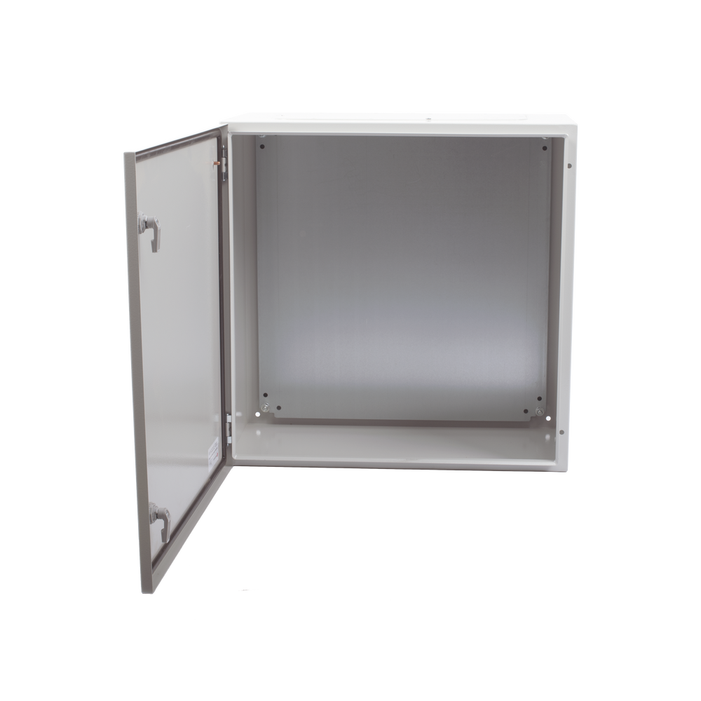 Gabinete de Acero IP66 Uso en Intemperie (600 x 600 x 300 mm) con Placa Trasera Interior Metálica y Compuerta Inferior Atornillable (Incluye Chapa y Llave T). - Image 4