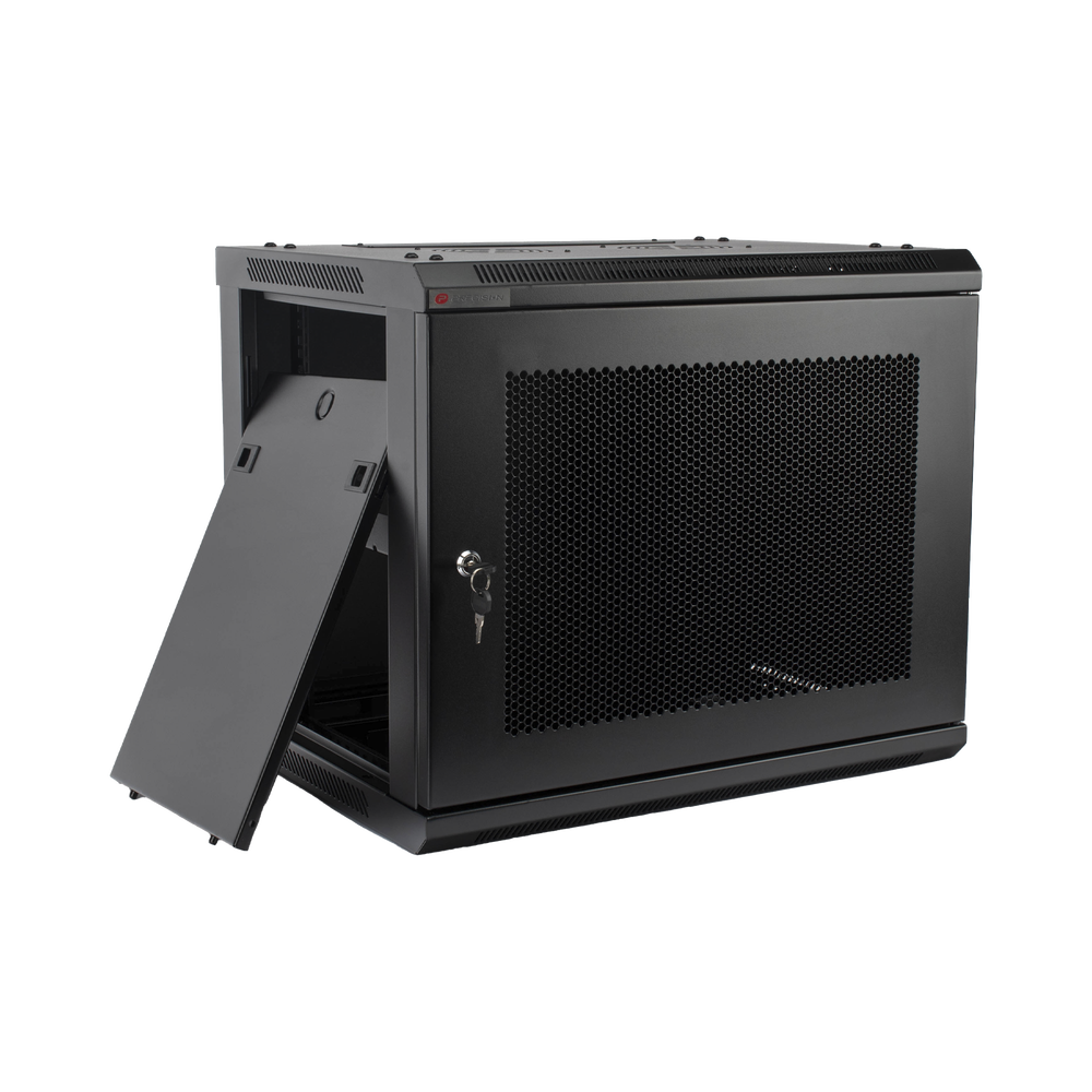 Gabinete PRECISION, Con Puerta Perforada, de 19in, 9UR, 450mm de Profundidad, Color Negro - Image 4