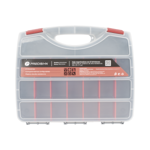 Caja Organizadora con 21 Divisiones Fabricada en Plástico de Alta Resistencia de 38x31x7 cm.