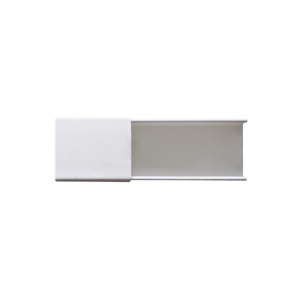 Canaleta blanca sin división, de PVC auto extinguible, 48 x 16 x tramo 2.5m (6101-01260