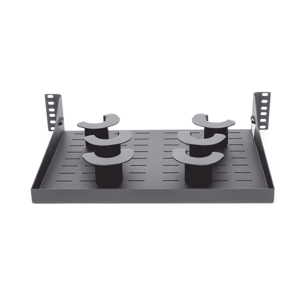Charola Ventilada Para Administración de Cable en Racks o Gabinetes, con 6 Postes para Control de Holgura, de 19in, 2 UR, Color Negro - Image 2
