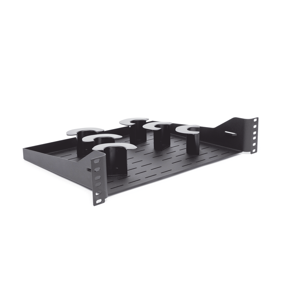 Charola Ventilada Para Administración de Cable en Racks o Gabinetes, con 6 Postes para Control de Holgura, de 19in, 2 UR, Color Negro - Image 4