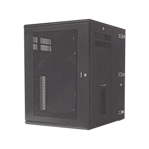Gabinete PanZone de Montaje en Pared, de 19in, Puerta Ventilada, 18 UR, 762mm de Profundidad, Color Negro
