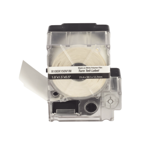 Casete de 100 Etiquetas Autolaminadas Turn-Tell, con Rotaci?n para Mejor Visibilidad, para Cables de Redes de Cobre o Fibra ?ptica, de 5.5 a 7.1 mm (0.22 a 0.28 pulgadas) de Di?metro