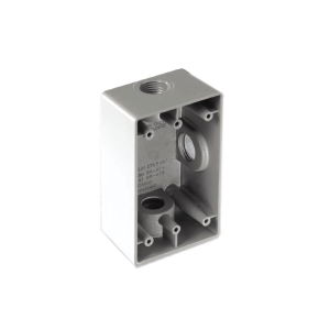 Caja Rectangular de 1"/ 3 Bocas/ Con Recubrimiento  exterior de PVC e interior Purpura.