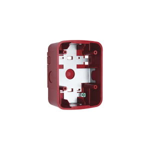 Caja de Montaje en Pared para Bocina y Bocina con Lampara Estroboscopica y para montaje en Techo de Bocinas, Color Rojo