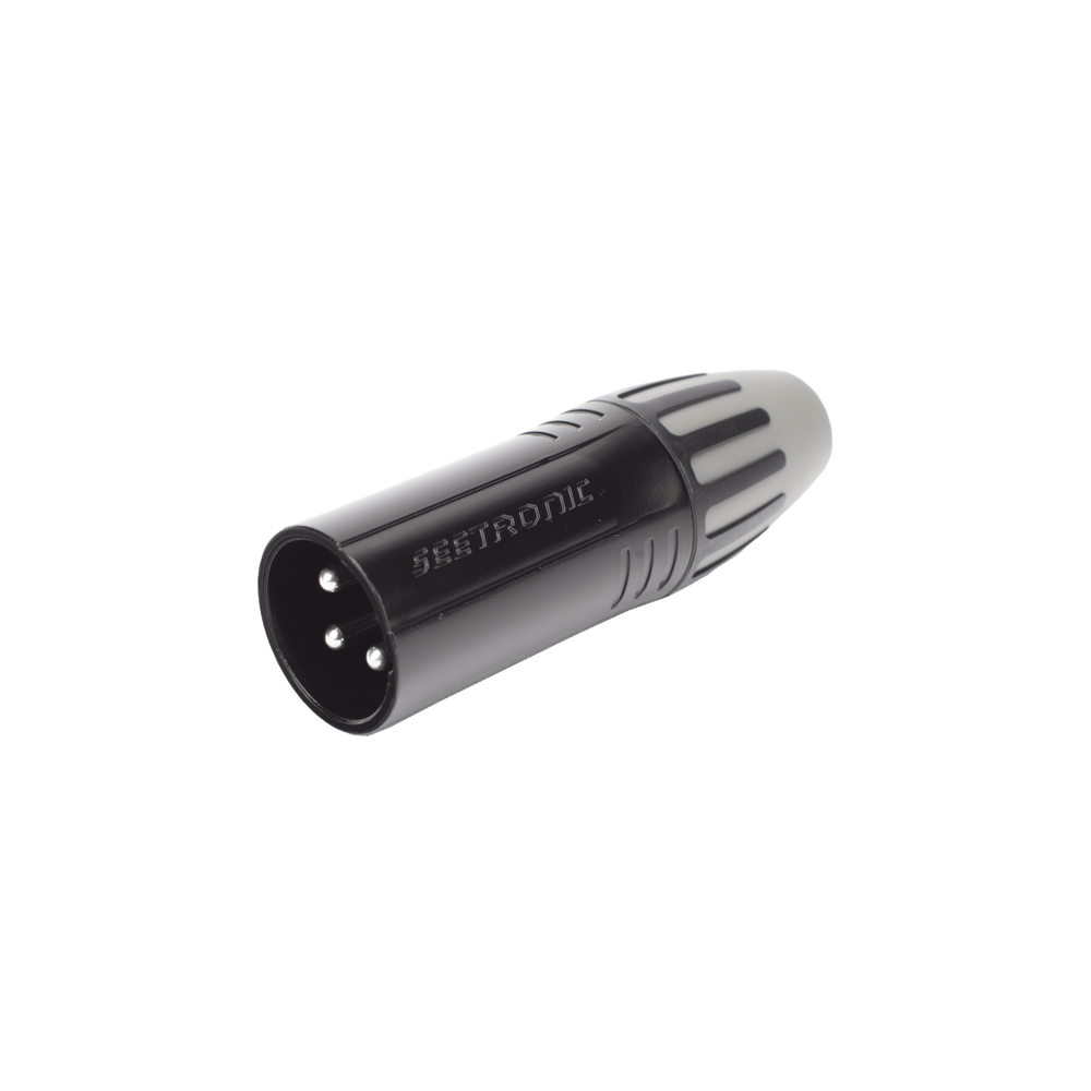 XLR conector de cable macho, carcasa enchapada en negro, contactos enchapados en plata - Image 2